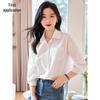 Women's Pure Cotton Long Sleeve White Shirt