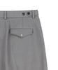 Pantaloni larghi classici a una piega NOIRER anni '80 (Grigio)