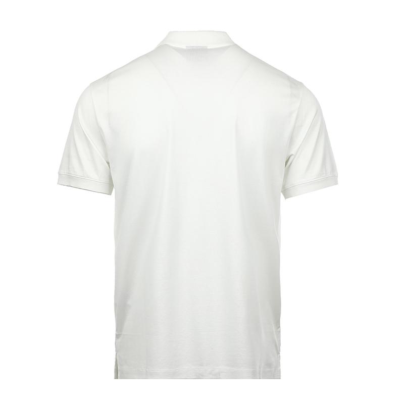 Emporio Armani Ss25 Eagle Embroidered Logo Solid Color Short Sleeve Polo Shirt Men Polo Shirts White EM001082-AF10017-U0003