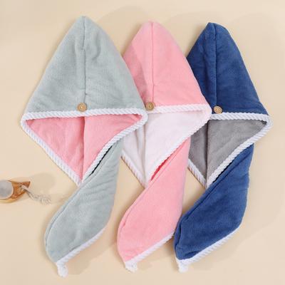Dry Hair Cap for Women Thickened Coral Velvet Absorbent Dry Hair Towel Quick-drying Hair Head Towel Cute Shower Cap