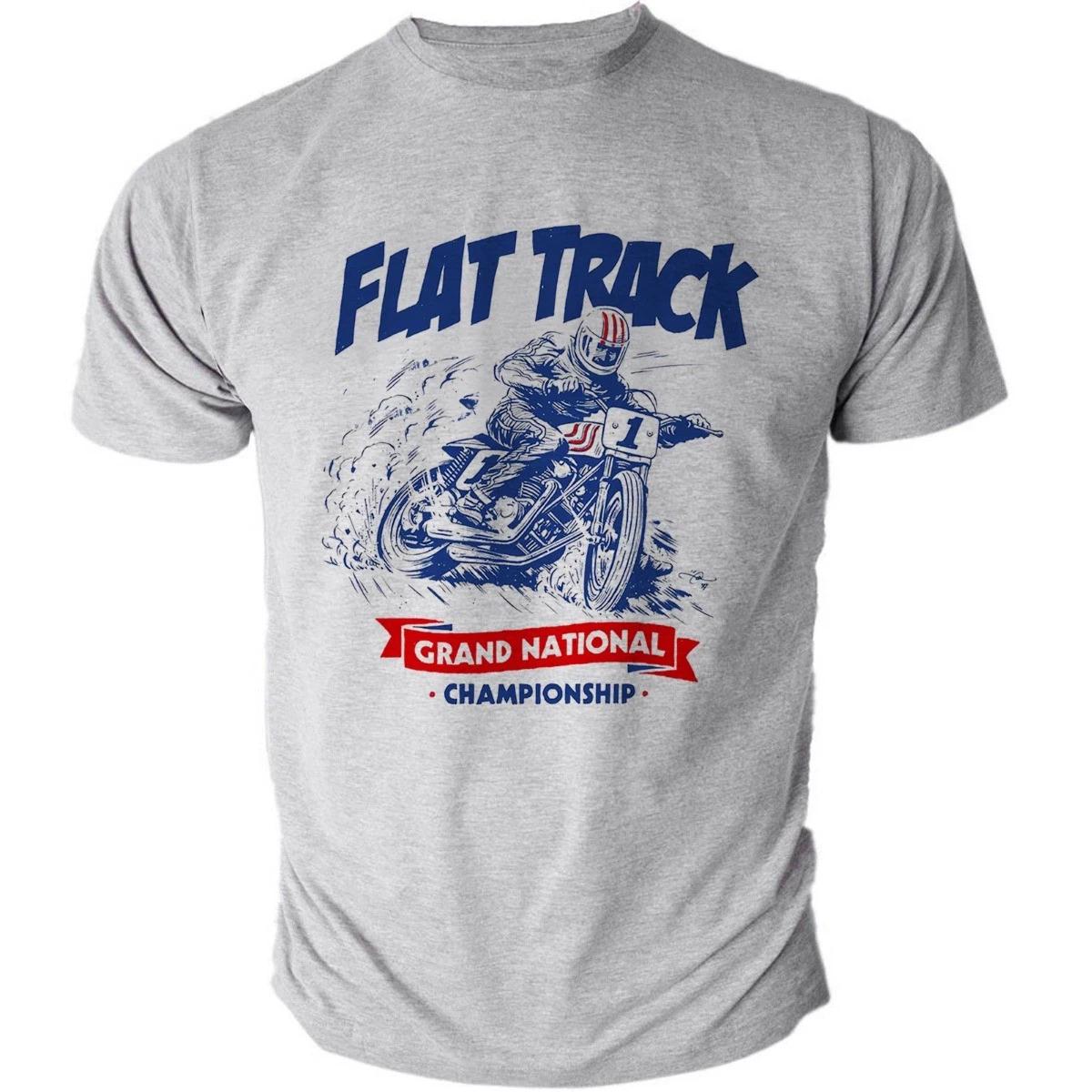 Speedway Flat Track Motorcycle AMA Pro Grandnational heather t-shirt OZ9143 S