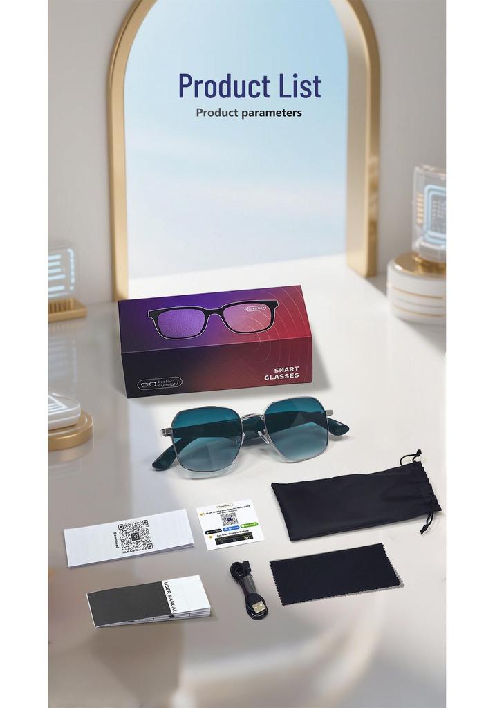 AI Translation Bluetooth Glasses: Multi-language Real-time Translation, Music and Calls