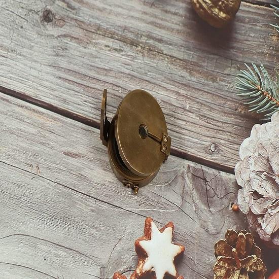 Compass Sundial Brass Compass Brass Pocket Compass Outdoor Travelling (Compass-7)