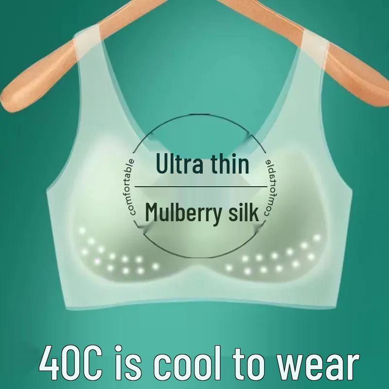 Seamless Plus Size Push-Up Bra: Thin, Breathable, Adjustable with Side Support for a Beautiful Back.