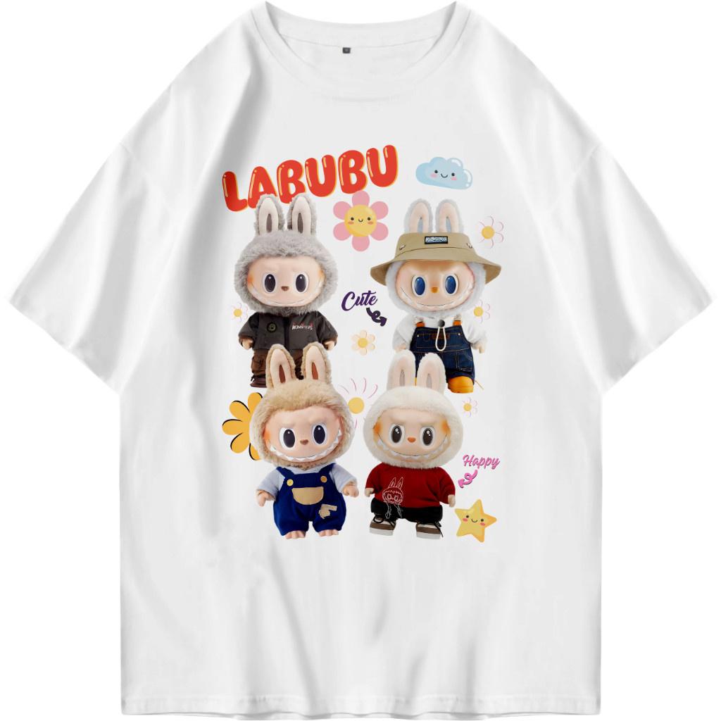 

Cartoon LABUBU pattern printed T-shirt casual fashion short-sleeved unisex top S