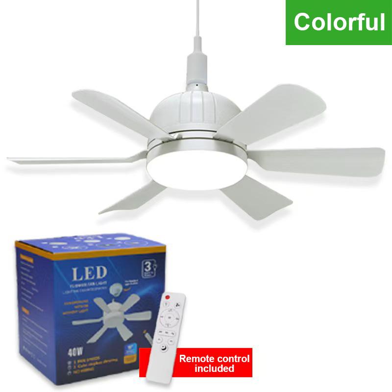 Rotatable 3in1 Ceiling Fan with Remote Control Lighting Lamp E27 Converter Base Lighting Base Bedroom Living Room Miflame