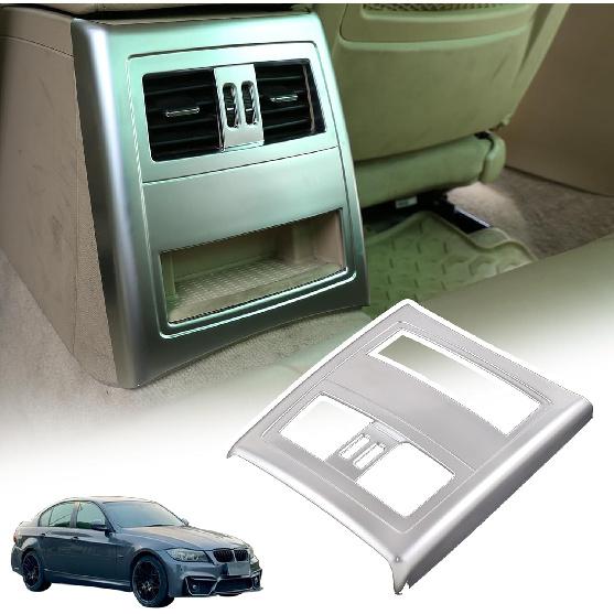 Hinterer Lüftungsgitter-Auslasspanel-Zierleiste Kompatibel mit BMW 3er E90 E91 2005-2012, ABS Hinterer Luftauslass-Panel Anti-Kratzschutz Rahmenabdeckung