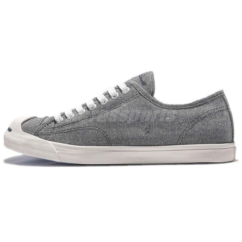 Converse Jack Purcell LP L/S Comfortable Simple Low Top Canvas Shoes Men sneaker Gray 154147C