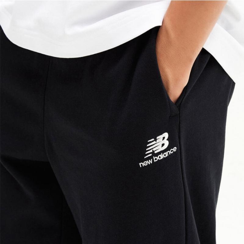 New Balance Nbmle21023 Uni Essential Single Mesh Wide Pants Loose Fit Black