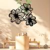 1pc Abstract Flower Metal Wall Art, Indoor Outdoor Home Decor, Bedroom Embellishment, Minimalist Gift for Valentine Day Halloween, Long Lasting Iron