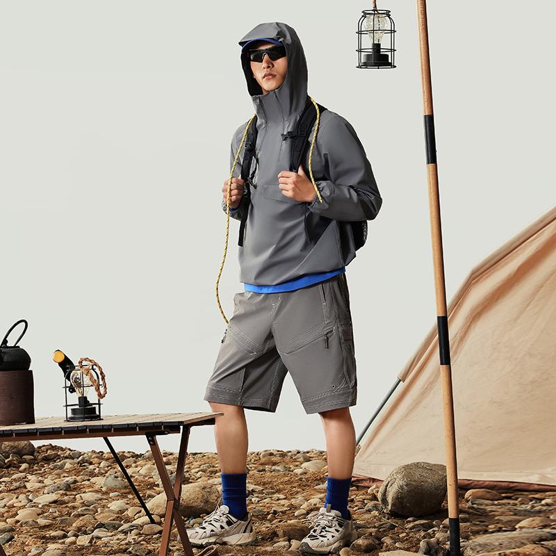 Li Ning CF Series Solid Color Outdoor Casual Zip Hooded Windbreaker Men Outerwear AFDU711-2