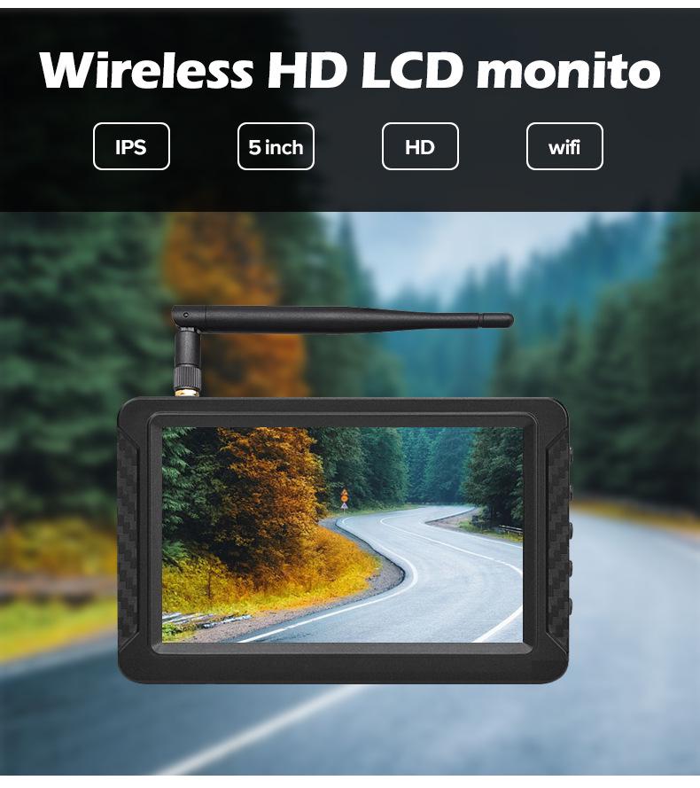 5" Wireless WiFi Brake Light & Reverse Camera Kit for Fiat Ducato