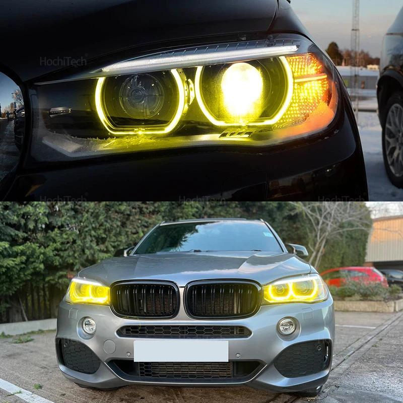 Yellow Led Insert Diode Board Angel Eyes Light Board Daytime Running Lights for BMW X5 F15 X5M F85 2014 2015 2016 2017 2018