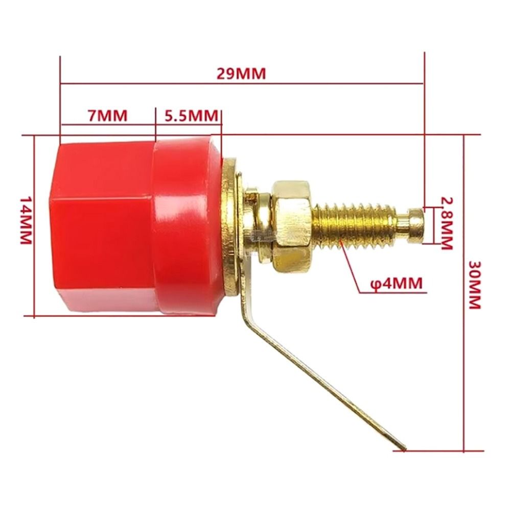1Set Durable Gold Plated Speaker Binding Post 4mm Hex Head Banana Plug Socket Speaker Adapter Terminal Amplifier Video