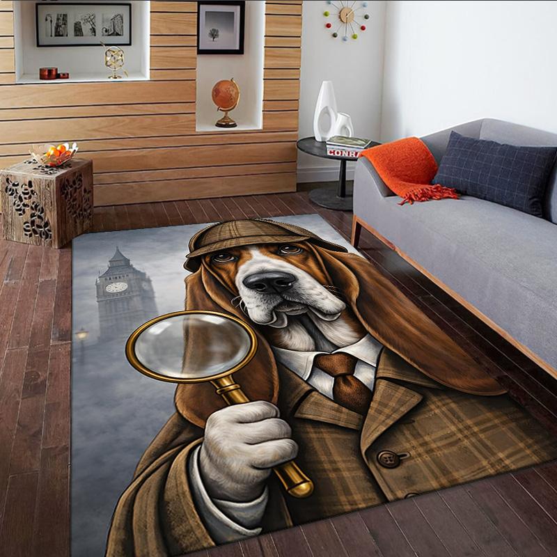 Sherlock Victorian Mystery Carpet, Kitchen Rugs, Yoga Mat, Non-Slip Mats, Rug for Bathroom, Living Room Bedroom, Camping Rugs Christmas Gift