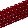 126 PCS Garnet Red Garnet Red Glass Crystal Beads Round Round Loose Beads Garnet Beads  Bracelet