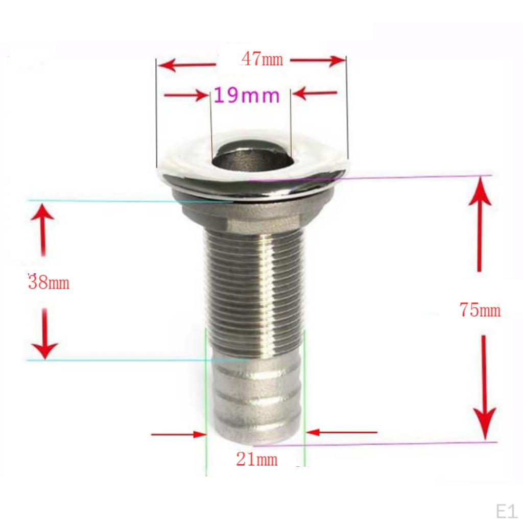 1 Durchgangsmontage für Boote aus Edelstahl 316