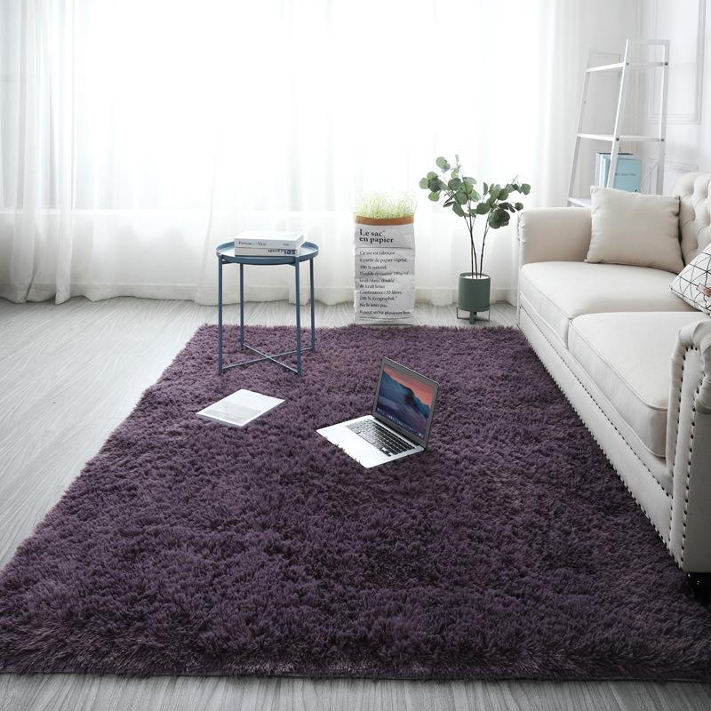 Tappeto Peluche Stile Nordico per Soggiorno Multicolore Rosa Bianco Soffice Tappeto per Camera da Letto Morbido Tappetino Shaggy per Bambini