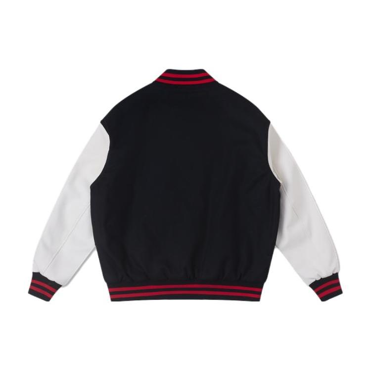 Converse Baseball Jerseys Unisex Black Baseball Collar Moderate Straight Fit 10025247-A01