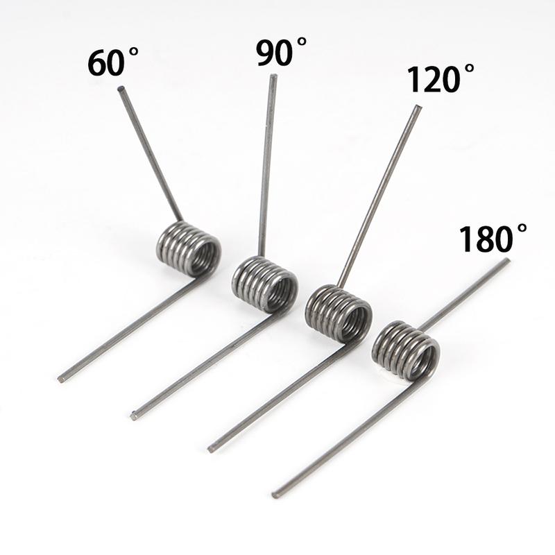 Left Rotation Spring Wire Diameter 2.0mm Left Torsion Spring Return and Reset V-shaped Spring Laps3/4/5/6/7/8/9lap 65Mn 10PCS
