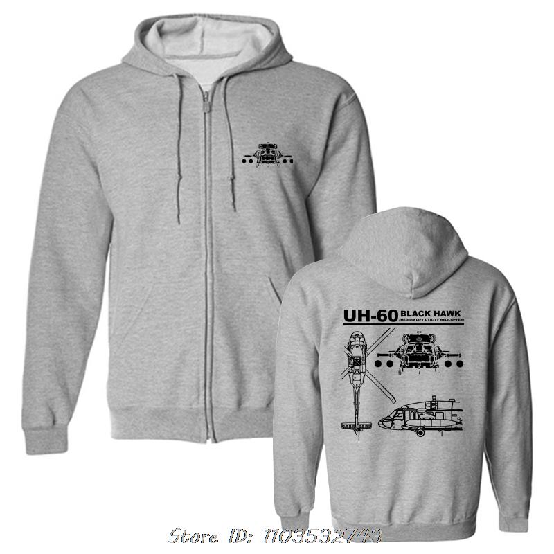 Creative Design UH-60 Black Hawk Medium Lift Utility Helicopter Hoodie Cotton New Men Hoody Clothing Oversized Tops Sweatshirt