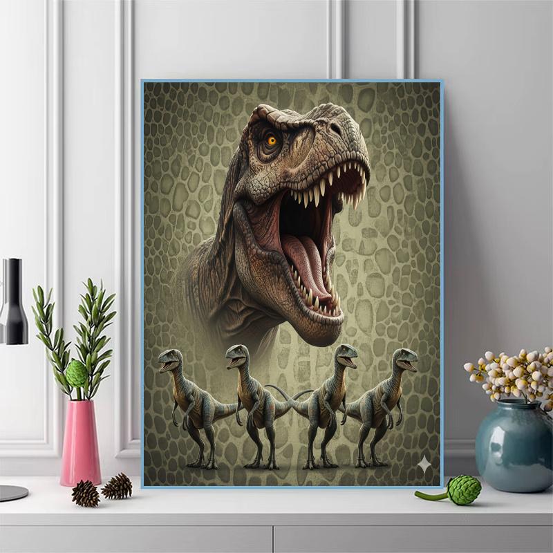 T-Rex 100% Round Full Drill 5D DIY Diamond Painting Embroidery Cross Stitch Rhinestone Décor