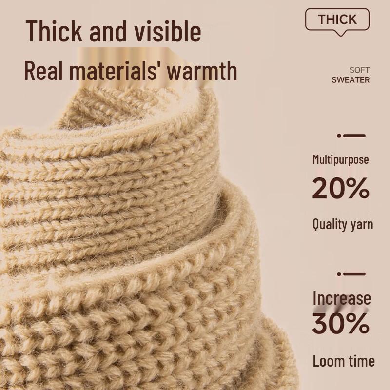 MINISO Men's American Retro V-Neck Knit Cardigan