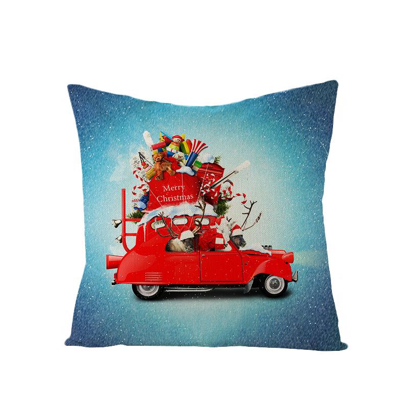 Cartoon Bedruckter Polyester Kissenbezug Zuhause Weihnachts-Serie Sofa Kissenbezug Neuer Kissenbezug