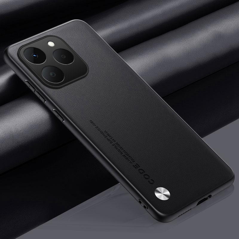 

Розкішний чохол з ПУ шкіри для Realme 15T 5G Задня кришка Силіконовий протиударний Повний захист Чохол для телефону для Realme 15 T Realme15T For Realme 15T чорний