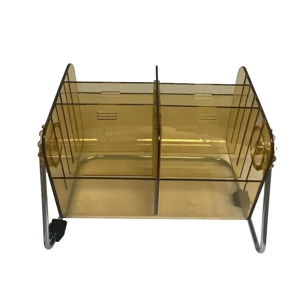 Sundries Storage Box Transparent Visible 360 Degree Rotatable Desktop Case Modern Storage Dividing Grid Vertical Storage Box