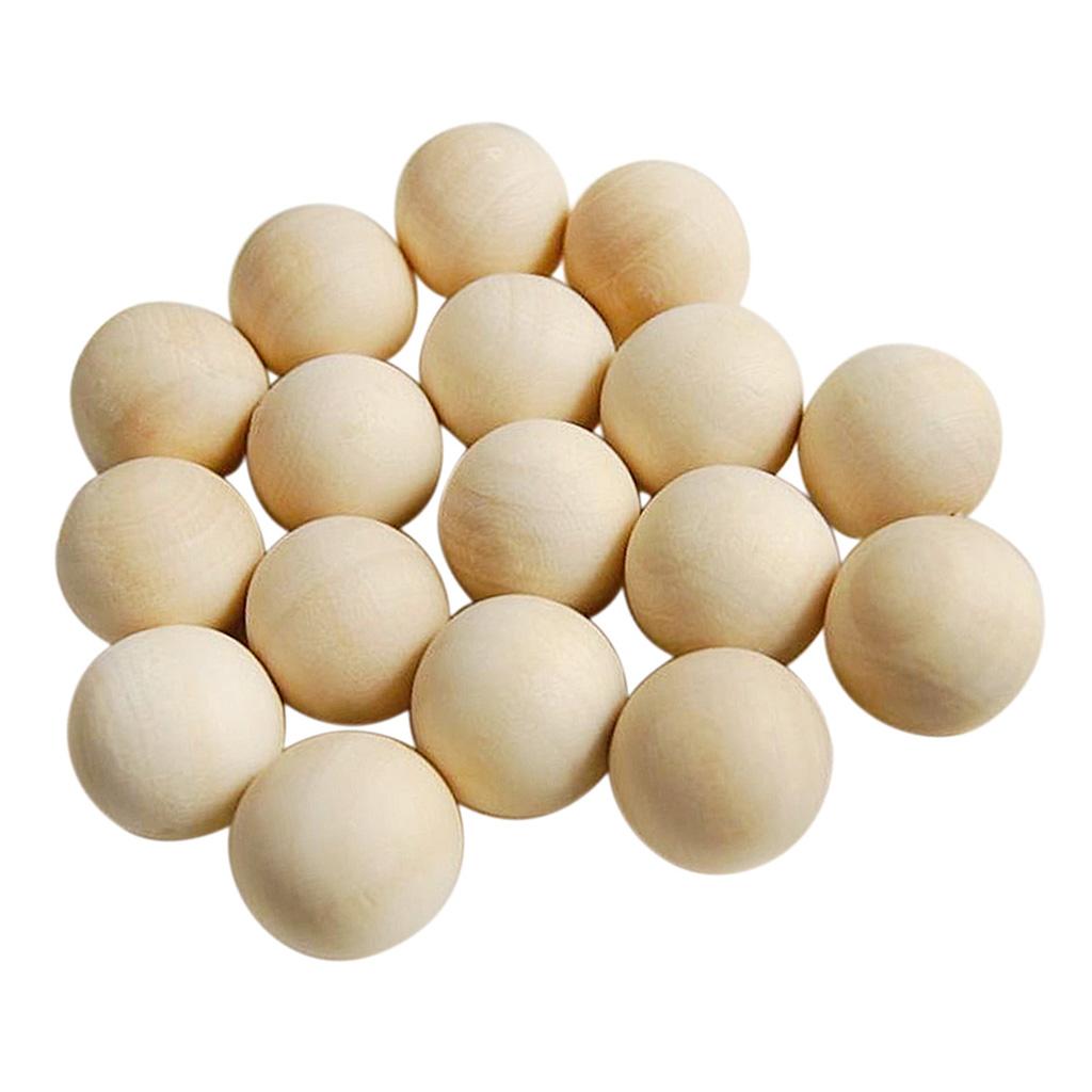 100 Pack Natural Wood Beads Wooden for DIY Macrame Jewelry Making Loose Charms And Crafting