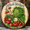 D Flat A D Flat xinch Round Italian Aluminum Sign Featuring a Vintage Decorative Plaque About Fresh Vegetable Gardenin