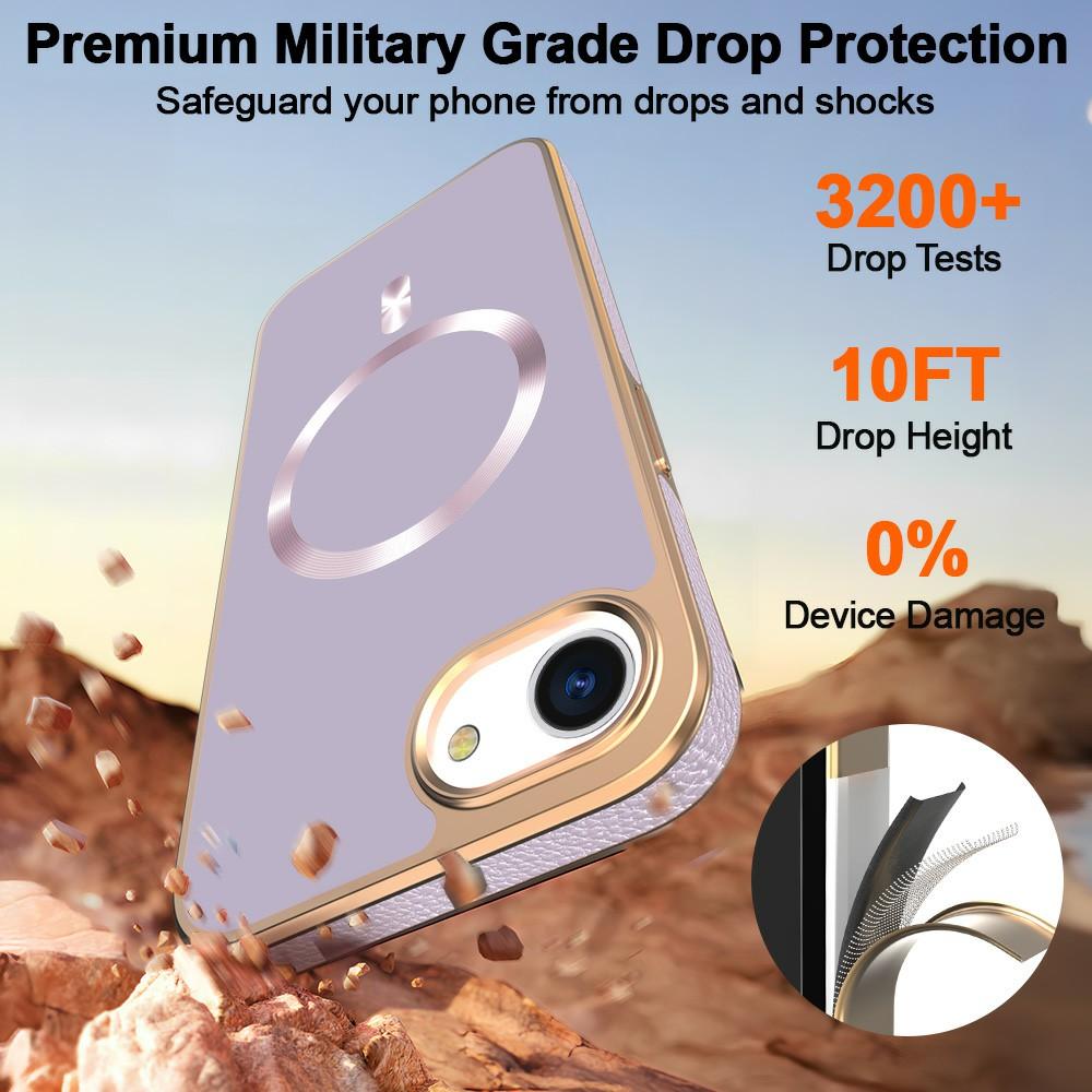 

For iPhone 16e Magnetic Case Electroplating Anti-Drop TPU+PC Phone Back Cover White
