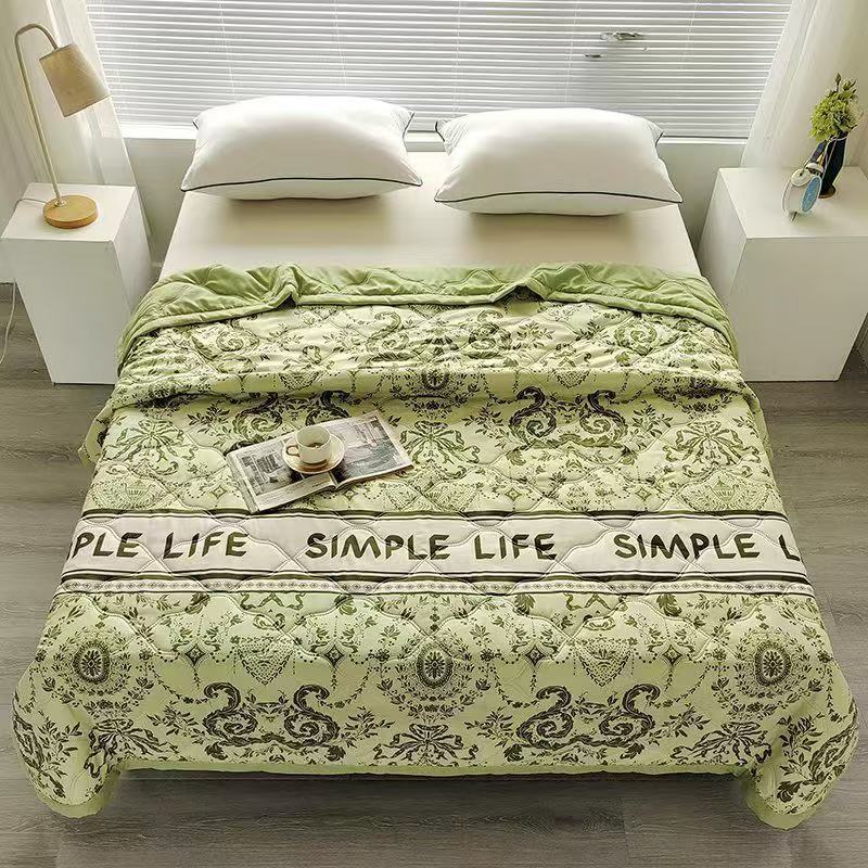 Summer thin blanket, new air conditioning quilt, gift, skin friendly washed cotton, summer cool quilt
