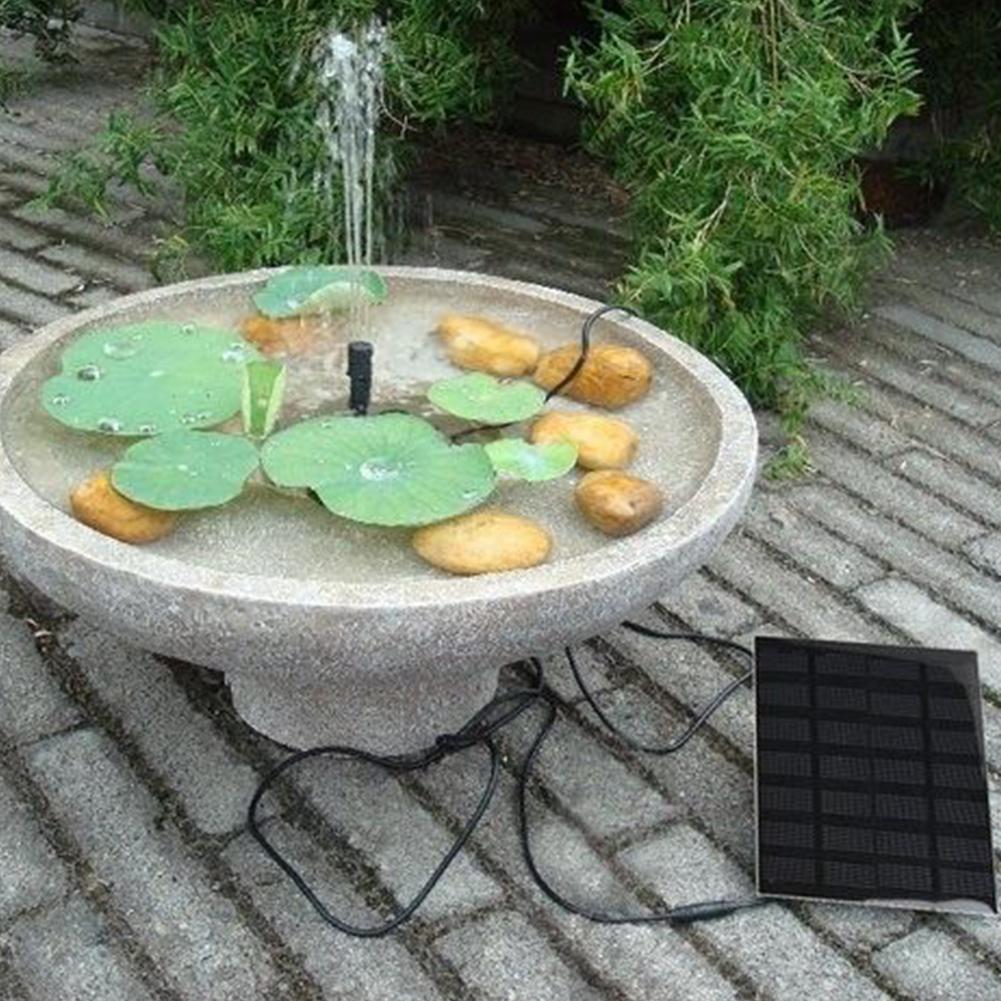 1.2W Solar Fountain Pond Pump Kit 200L/h with 6 Nozzles Solar Water Pump Kit Solar Fountain for Bird Bath Ponds Garden Fish Tank