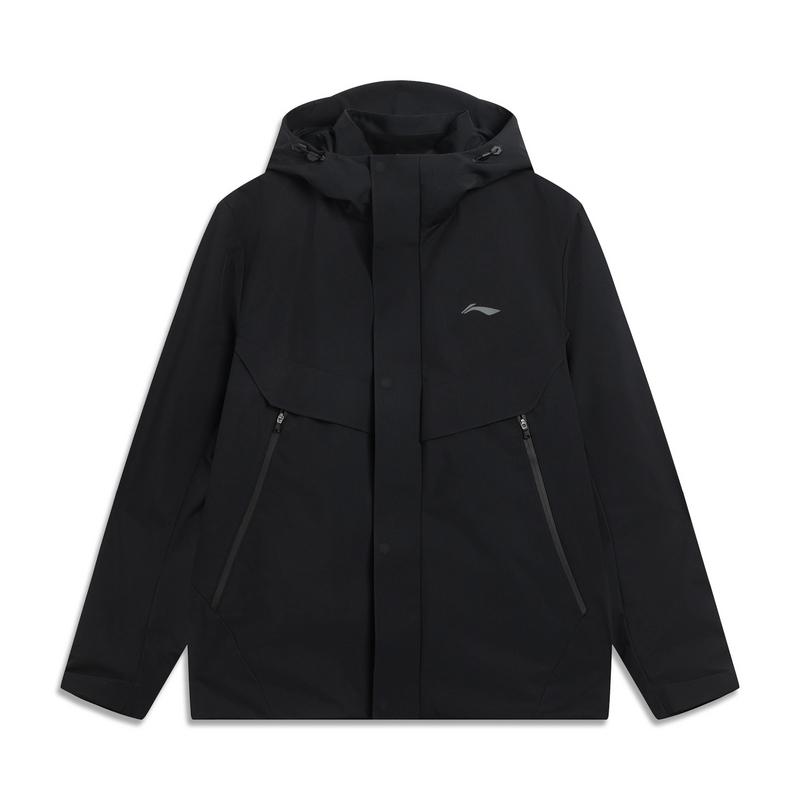 Li Ning Jackets Men's Black Hooded Thickened Other AWBV091-3