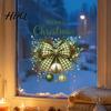 Nutcracker Theme Decals Soldier/Bow Window Static Decals Waterproof PVC Christmas Stickers Scene Layouts Reusable Holiday Wall Stickers for