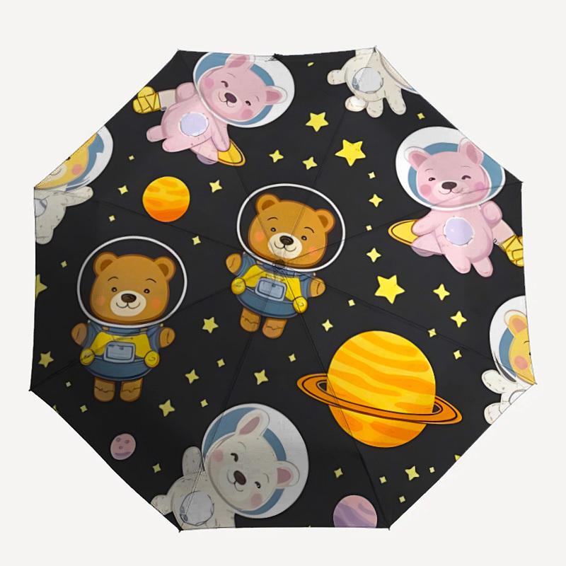

1pc Space Bears Automatic Open/Close Umbrella, Ideal Fan Gift for Birthday, Christmas, Trendy Fashion y250828062