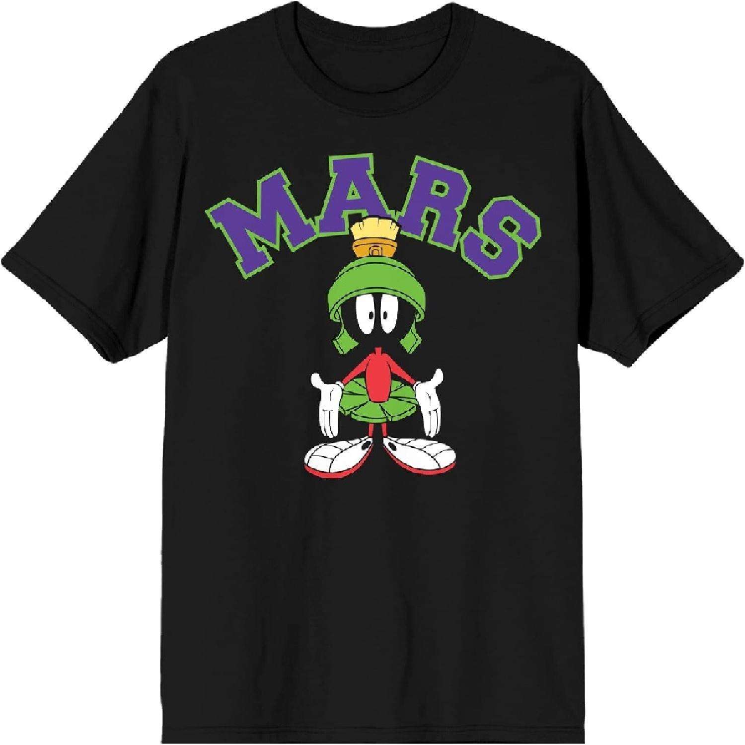 Looney Tunes Marvin The Martian Mars Pride Men s Black T-Shirt XXXXXL разноцветный
