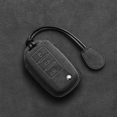 Suede Leather Car Key Case For Volkswagen VW Polo Golf Passat Tiguan Beetle Caddy T5 Up Eos Skoda Octavia Seat Leon Altea