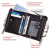 Humerpaul Genuine Leather Bifold Wallet For Men Slim RFID Blocking Credit Card Holder Credential Purse Zipper Coin Purse Male Money Bag