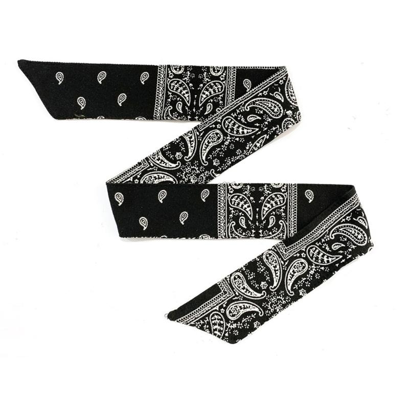 Printed Workout Headband Elastic Tie Wrap Women Men Running Cycling Hair Control with Soft Fabric Wear