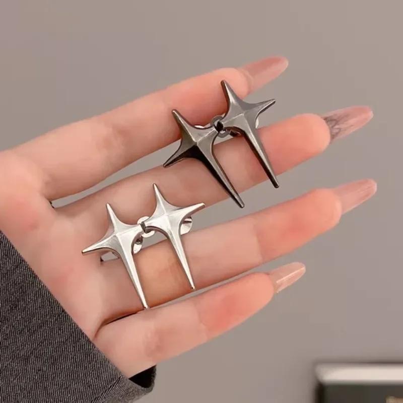 4pcs New Fashion Cross Star Waist Buckle Adjustable Pants Clips Waist Tightener No Sewing Metal Button Snaps for Jeans Decor