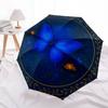 Blue Butterfly Garden Round Rug - Elegant Floral Design for Your Home Decor Umbrella, Portable 3-Fold Compact Umbrella for Men & Women R132