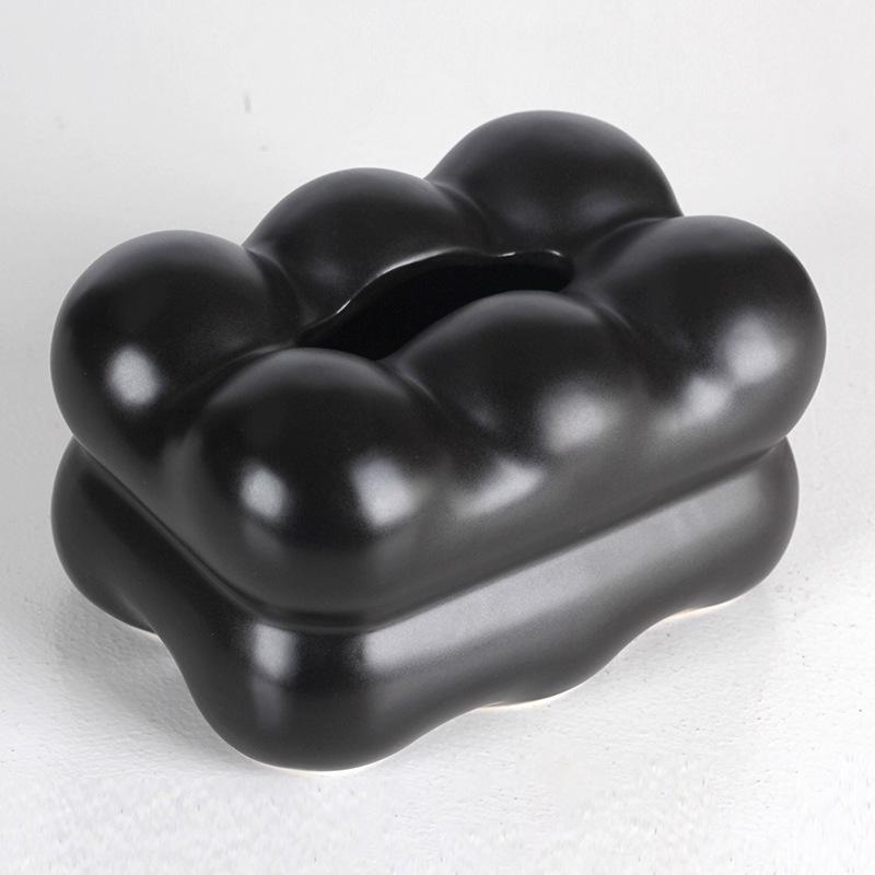 Marshmallow Ins, cutie de țesături din ceramică, ornamente, model de artă, cameră de hotel, decorație modernă, minimalistă, accesorii pentru cutia de șervețele