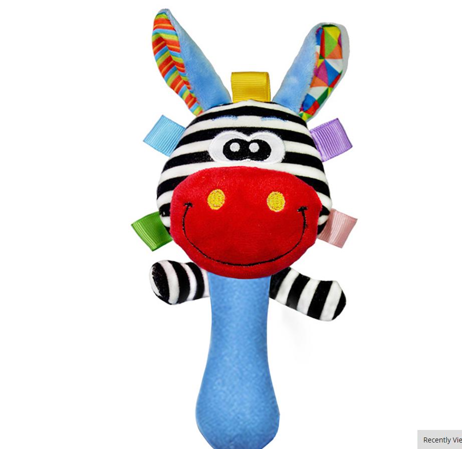 Hanging Spiral Rattle Stroller Cute Animals Crib Mobile Bed Baby Toys 0-12 Months Newborn Educational Toy for Children