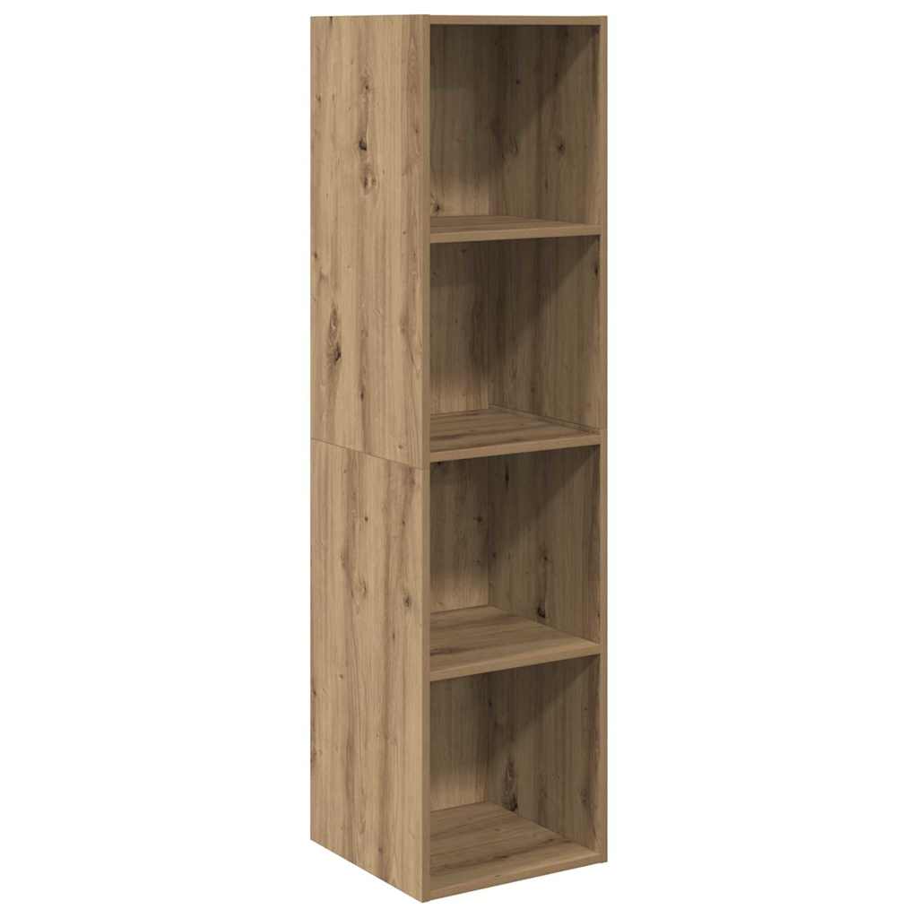 Wall Mounted TV Cabinet Set 2 pcs Artisan Oak Wood Based Material