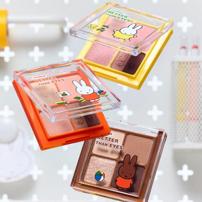 rom&nd x Miffy Better Than Eyes 6.5g Eyeshadow Palette + Mini Brush Keyring Set Limited Edition K-Beauty Eye Makeup
