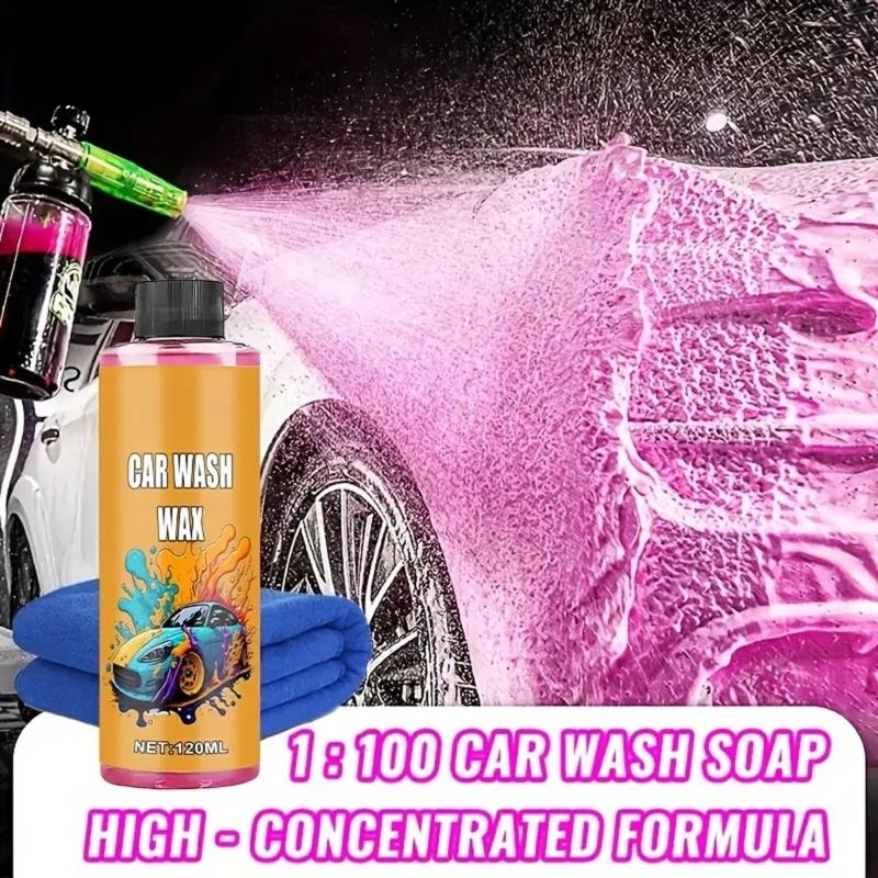 Vehicle Exterior Cleaning Liquid with Sponge, Small Screw-Cap Bottle for Routine Wash Support, Wipe-Down Use, and Shelf Storage In Garages