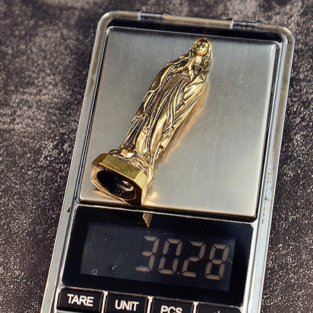 Retro Brass Statue Of The Mary, European And American Figure Copper Carving Religious Statue Handicraft